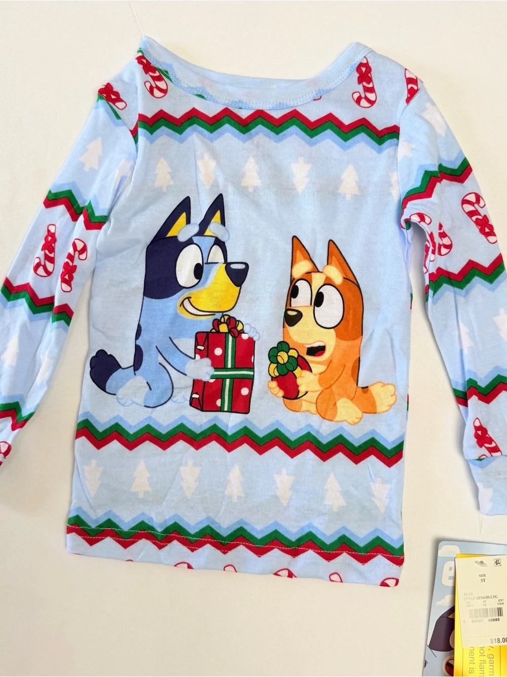 Bluey Bingo Christmas Pajamas 3T 4 Piece Cotton Set NWT